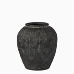 Anze 20cm Terracotta Vase - Rustic Black - Image 8