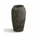 Anze 30cm Terracotta Vase - Rustic Black - Image 7