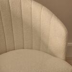 Arabella Office Swivel Chair - Natural Beige with Black Legs - Image 5