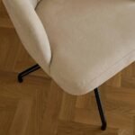 Arabella Office Swivel Chair - Natural Beige with Black Legs - Image 4