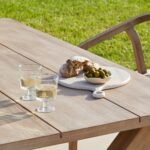 Charlotte 6 Seater Wooden Garden Dining Set with 4 Shiro Chairs & Bench - Image 8
