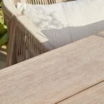 Charlotte 6 Seater Wooden Garden Dining Set with Shiro Cushioned Benches - Image 7