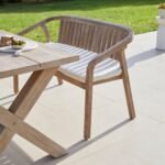 Charlotte 6 Seater Wooden Garden Dining Set with Shiro Cushioned Benches - Image 6