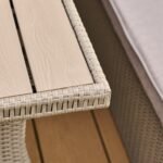 Aston 9 Seater Rattan Garden Corner Dining Set - Light Grey with Polywood Top - Image 5