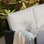 Aston 9 Seater Rattan Garden Corner Sofa Set with with Cream LED Premium Cantilever Parasol - Polywood Top - Black - Image 7