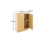 Astrid 2 Door Small Sideboard - Whitewash Oak - Image 18