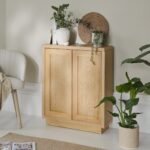 Astrid 2 Door Small Sideboard - Whitewash Oak