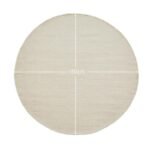 Outlet - Atcham Clay/Natural Round Rug Wool with Cotton  - 150cm - Image 7