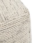 Atcham Wool & Cotton Ottoman Stool - Clay Marl - Image 3