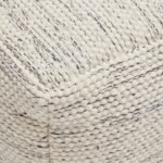 Outlet - Atcham Clay Marl Wool & Cotton Ottoman Stool - 45cm X 45cm - Image 2