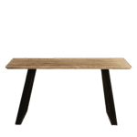 Atlas Chalked Mango Wood Dining Table Set -  6 Seater - Ellis Soft Beige Dining Chairs - Black Oak Legs - Image 7