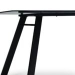 Atlas Smoked Glass Dining Table  - Metal Legs - Image 6