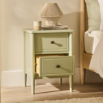 Aubrey 2 Drawer Bedside Table - Pistachio Green - Image 2