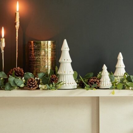 Bergen Small Ceramic LED Light Up Tree - White