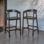 Outlet - Ella Black Oak Bar Stool - Image 2