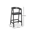 Outlet - Ella Black Oak Bar Stool - Image 6