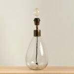 Outlet - Breamore 30cm Lamp Base, Clear Glass - Image 2