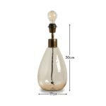 Outlet - Breamore 30cm Lamp Base, Clear Glass - Image 9