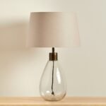 Outlet - Breamore 30cm Lamp Base, Clear Glass