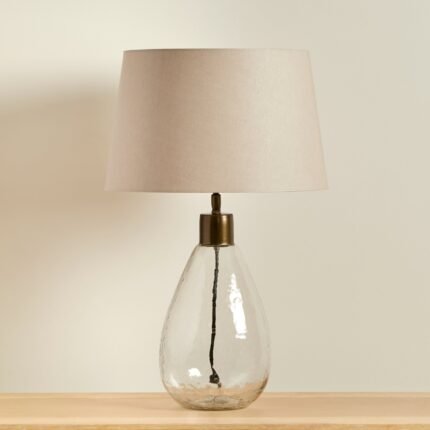 Outlet - Breamore 30cm Lamp Base, Clear Glass