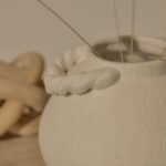 Bayswater 18cm Ceramic Vase with Handles - Beige - Image 4