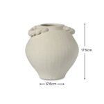 Outlet - Bayswater 18cm Ceramic Vase with Handles - Beige - Image 7