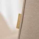 Bella Soft Beige  Bar Stool - Black Oak Legs - Image 5