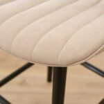 Bella Soft Beige  Bar Stool - Black Oak Legs - Image 3