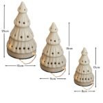 Bergen Ceramic LED Light Up Trees - Set Of 3  - White - Image 10