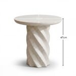 Bianca Round Side Table - Paprika Mother of Pearl Terrazzo - Image 8