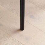 Amelia Whitewash Extendable Dining Table Set - 6 Seater - Bella Light Beige Boucle Dining Chairs - Black Legs - Image 8