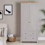 Bampton Double Wardrobe - Stone Grey