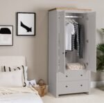Bampton 4 Piece Bedroom Set - Chest of 4 Drawers - Stone Grey - Image 3