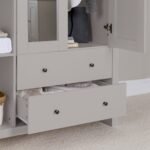 Outlet - Bampton 3 Door Wardrobe with 2 Drawers - Stone Grey - Image 5
