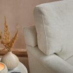 Outlet - Brea Oyster White Armchair - Whitewash Oak Legs - Image 2