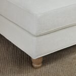 Brea Oyster White Footstool - Whitewash Oak Legs - Image 2