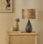 Outlet - Breamore 30cm Glass Table Lamp Base - Dark Grey