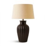 Burcot Black Mango Wood Lamp Base - 28cm - Image 5