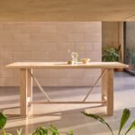 Carter Whitewash Rectangular Dining Table with 2 Carter Whitewash Dining Benches - Image 2
