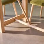 Carter Whitewash Rectangular Dining Table with 6 Freya Fern Green Dining Chairs with Whitewash Legs - Image 8