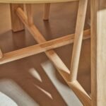 Carter Round Wooden Dining Table - Whitewash Oak - Image 7