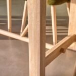 Carter Whitewash Rectangular Dining Table with 6 Freya Fern Green Dining Chairs with Whitewash Legs - Image 10