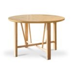 Carter Round Wooden Dining Table - Whitewash Oak - Image 10