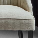 Outlet - Nadine Marl Taupe Dining Chairs - Set of 2 - Black Legs - Image 4