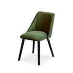 Amelia Black Dining Table Set - 6 Seater - Freya Fern Green Dining Chairs - Black Legs - Image 10