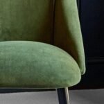 Amelia Black Dining Table Set - 6 Seater - Freya Fern Green Dining Chairs - Black Legs - Image 8