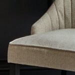 Outlet - Nadine Marl Taupe Dining Chairs - Set of 2 - Black Legs - Image 3