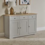 Chatsworth 3 Door Large Sideboard - Linen Grey - Image 2