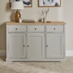 Outlet - Chatsworth 3 Door Large Sideboard - Linen Grey
