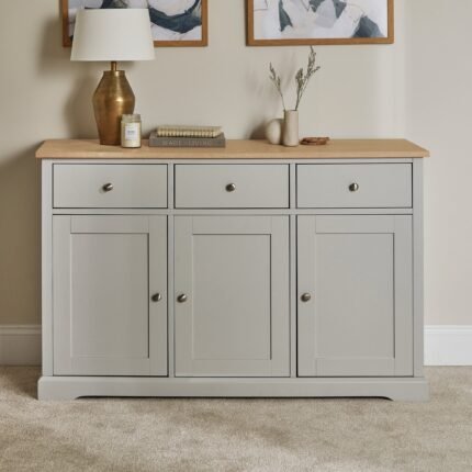 Chatsworth 3 Door Large Sideboard - Linen Grey